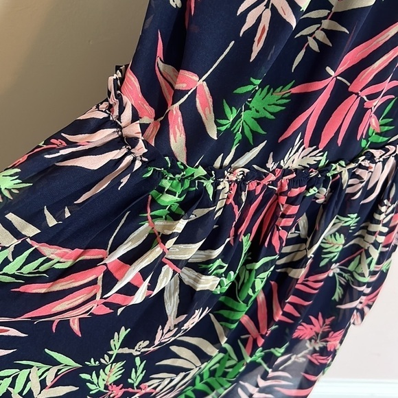The Webster Miami Navy Pink Palm Tree Print Maxi Dress Size 6 - Picture 5 of 6